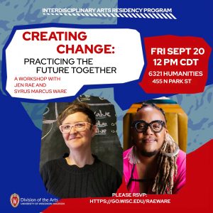 Promotional image for "Creating Change" event