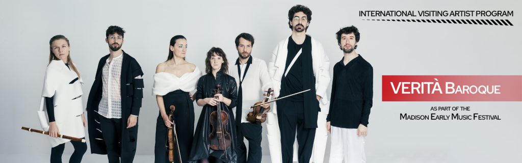 image of the ensemble carrying their instruments