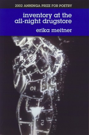 Official book cover of "inventory at the all-night drugstore" by Erika Meitner