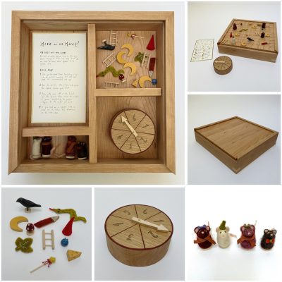 a collage of different woodworking projects