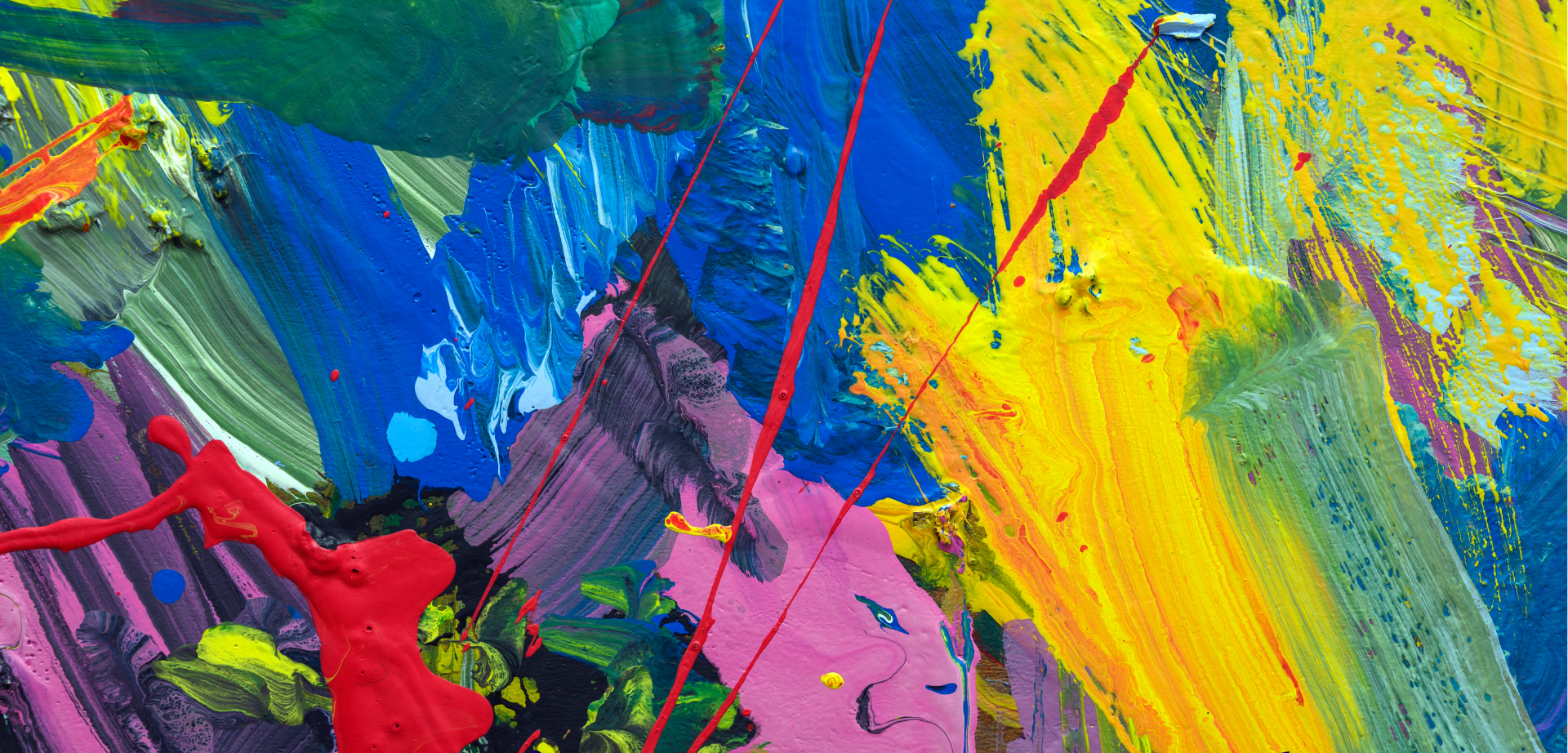 colorful paint applied haphazardly