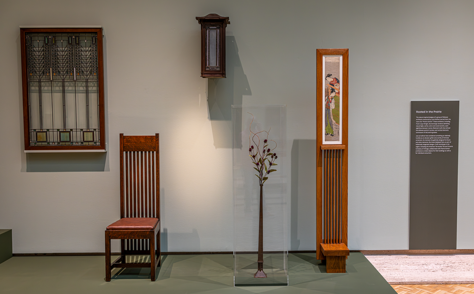 the finished print stand on display in the Chazen Museum of Art